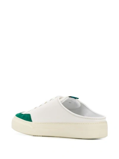 Shop Sunnei Lace-up Mule Sneakers In White