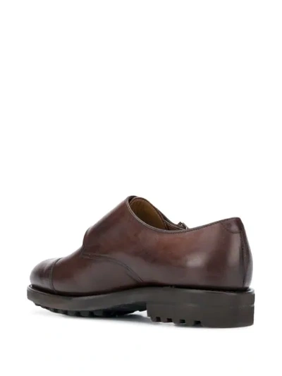 Shop Doucal's Monk Strap Shoes In Brown