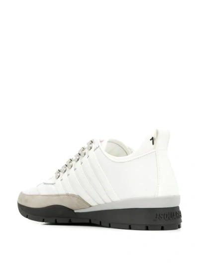 Shop Dsquared2 251 Striped Low-top Sneakers In White
