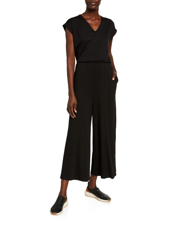 eileen fisher v neck jumpsuit