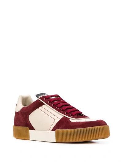 Shop Dolce & Gabbana Miami Panelled Low-top Sneakers In Red