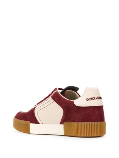 Shop Dolce & Gabbana Miami Panelled Low-top Sneakers In Red