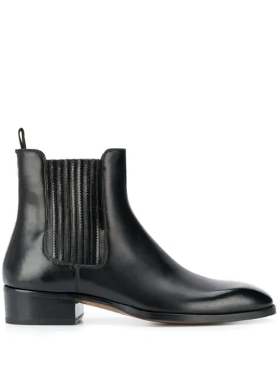 Shop Tom Ford Chelsea Ankle Boots In Black