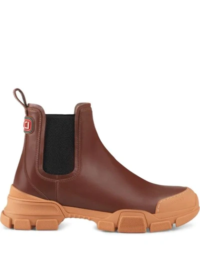 Shop Gucci Chelsea-boots In Brown