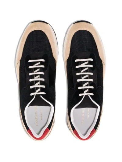 Shop Common Projects Track Panelled Low-top Sneakers In Black