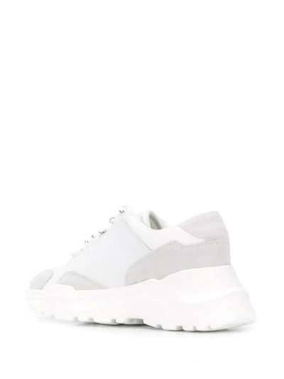 CONTRASTING PANEL CHUNKY-SOLE SNEAKERS