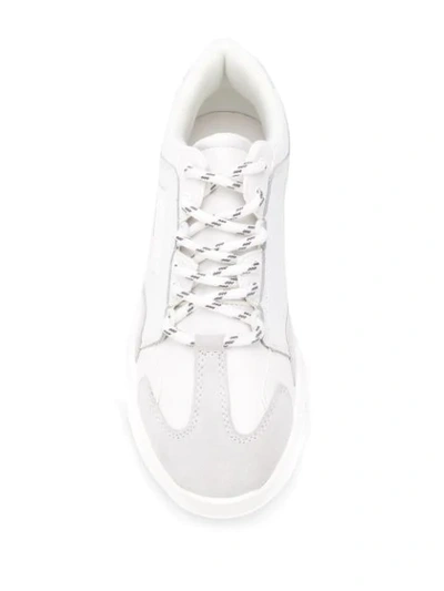 CONTRASTING PANEL CHUNKY-SOLE SNEAKERS