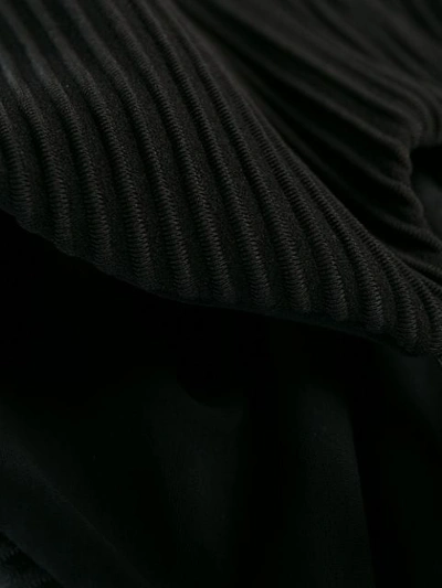 Shop Off-white Ribbed Lingerie Set In Black