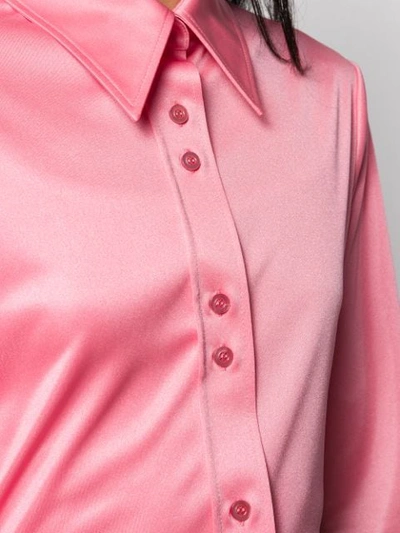 Shop Givenchy Pointed-collar Long-sleeved Shirt In Pink