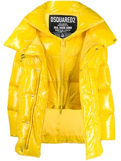 Dsquared2 Daunenjacke Im Oversized-design In Yellow | ModeSens