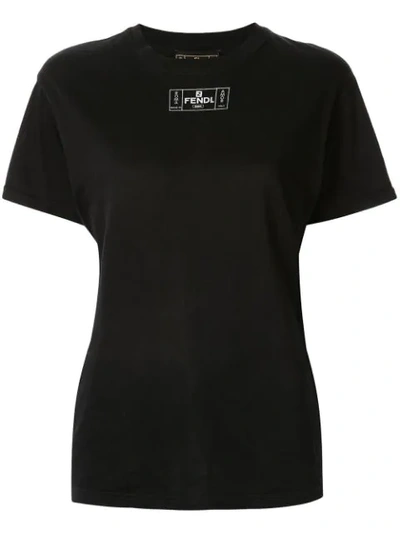 Pre-owned Fendi Logo Shortsleeved T-shirt In Black