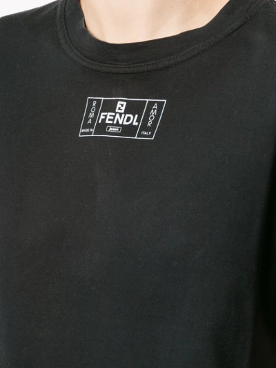 Pre-owned Fendi Logo Shortsleeved T-shirt In Black