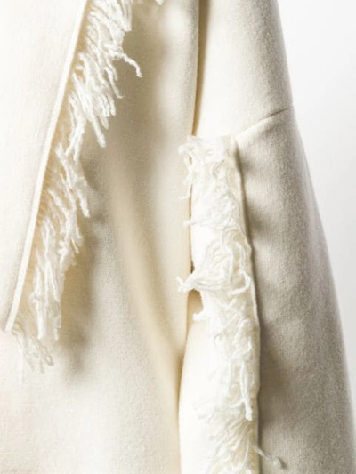 Shop Stella Mccartney Fringed Layered Cardigan In White