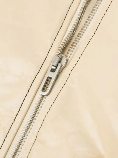 Drome Zipped Leather A-line Skirt In Neutrals