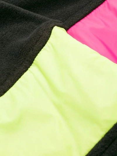 Shop Fila Neon Stripe Cropped Sweatshirt In Black