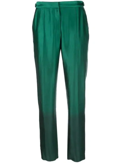 Shop Alejandra Alonso Rojas Slim-fit Trousers In Green