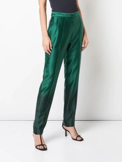 Shop Alejandra Alonso Rojas Slim-fit Trousers In Green