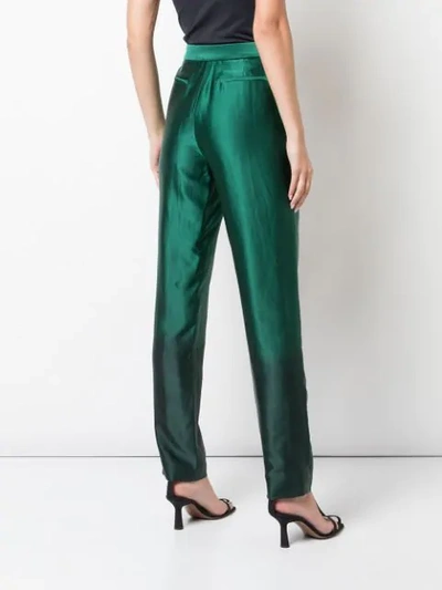 Shop Alejandra Alonso Rojas Slim-fit Trousers In Green
