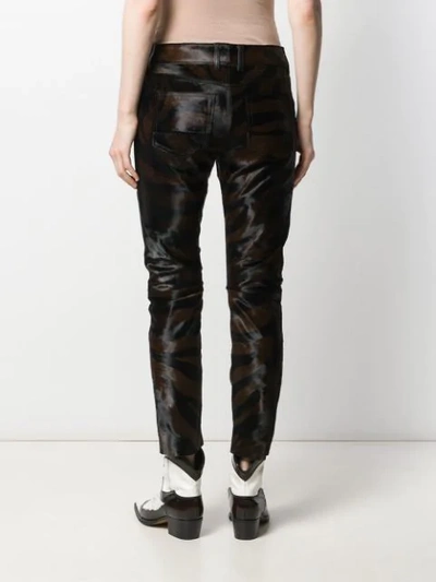 Shop Golden Goose Zebra Cropped Trousers In Black