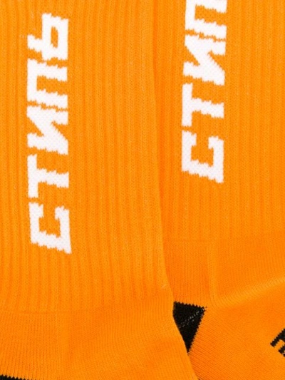 Shop Heron Preston Ctnmb Long Socks - Orange