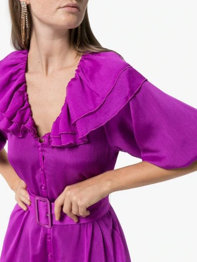 Shop Rotate Birger Christensen Kleid Mit Rüschen In Purple