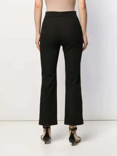 Shop Joseph Flared Cropped Trousers In Black