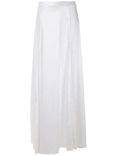 Shop Amir Slama Lace Panels Maxi Skirt In White