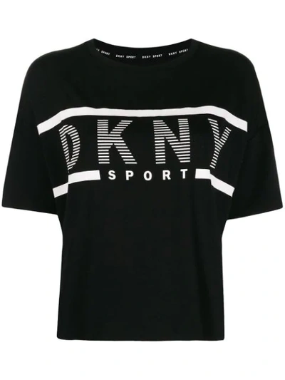 Shop Dkny Loose-fit Logo T-shirt In Black