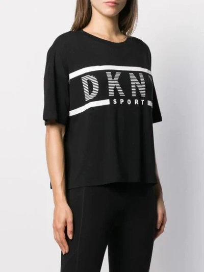 Shop Dkny Loose-fit Logo T-shirt In Black
