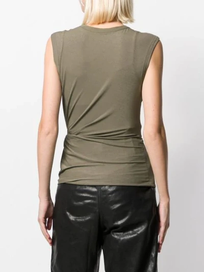 Shop Alexander Wang T Twisted Tank Top In Green