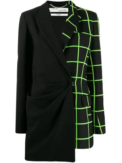 Shop Off-white Bi-design Blazer Dress In Black