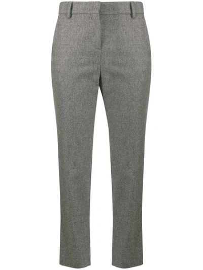 Shop Eleventy Stud-detailing Tailored Trousers In Grey