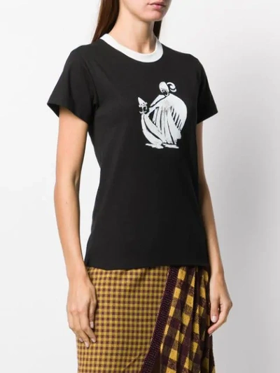 Shop Lanvin Mother And Child Print T-shirt In Black