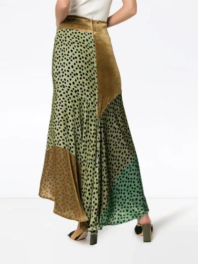Shop Silvia Tcherassi Delilah Sky Asymmetric Skirt In Green