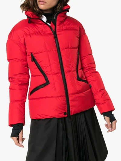 Shop Moncler Grenoble Giubbotto Dixence Puffer Jacket - Red