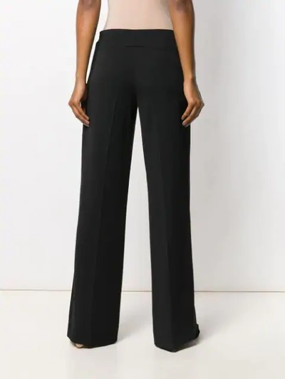 Shop Alysi Creased Flared Trousers In A9051 Black