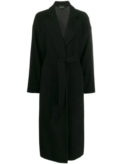 Shop Andrea Ya'aqov Single Breasted Wrap Coat In  09 Black