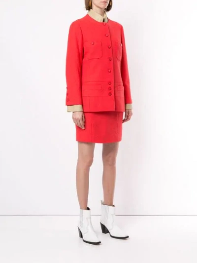 Pre-owned Chanel 1996 Setup Skirt Suit In Pink