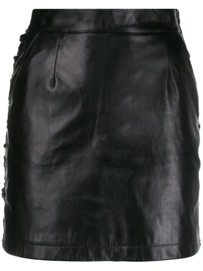 Shop Almaz Lace Embroidered Skirt In Black