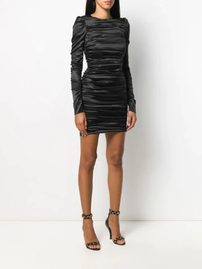 Shop Dolce & Gabbana Ruched Detail Dress In Black
