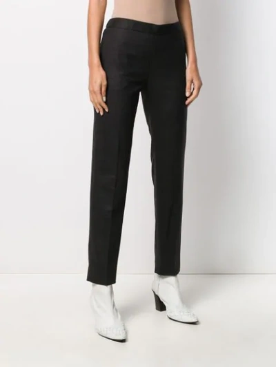 Shop Alberto Biani Mid-rise Straight-leg Trousers In Grey