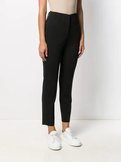 Shop Incotex Cropped Tailored Trousers In Black