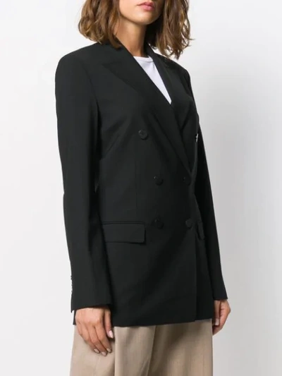 Shop Theory Double-breasted Fitted Jacket In Black