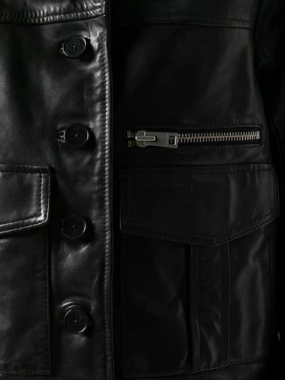 Shop Zadig & Voltaire Lila Cuir Jacket In Black