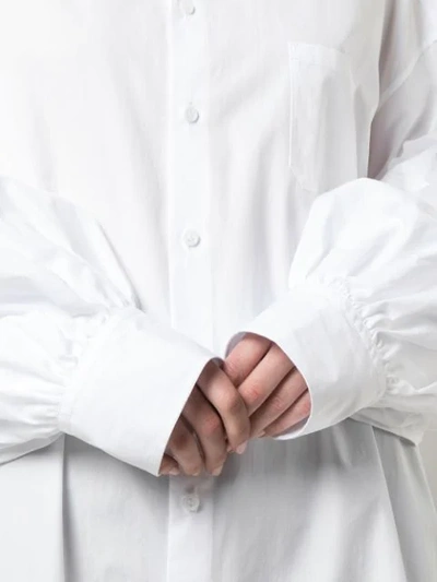 Shop Yohji Yamamoto Layered Long Sleeved Shirt In White