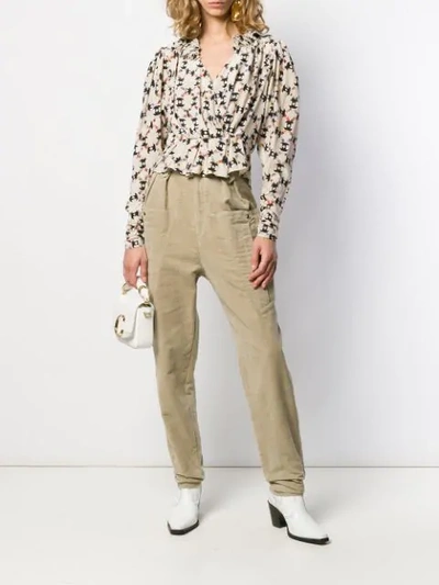 Shop Isabel Marant Printed Blouse In Neutrals