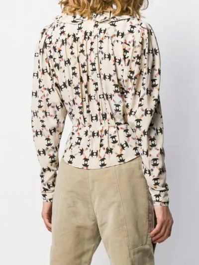 Shop Isabel Marant Printed Blouse In Neutrals