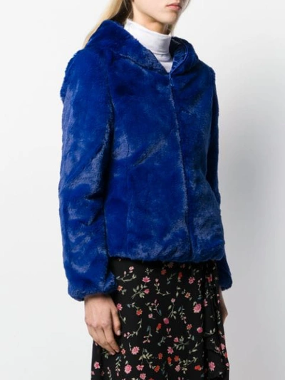 Shop Save The Duck Fury9 Reversible Faux-fur Jacket In Blue