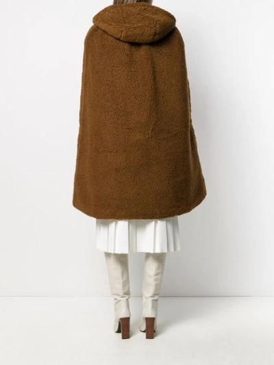 Shop Courrèges Sleeveless Coat In Brown