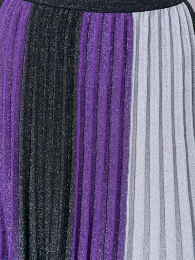 Shop Derek Lam 10 Crosby Colourblock Pleated Midi Skirt In Purple